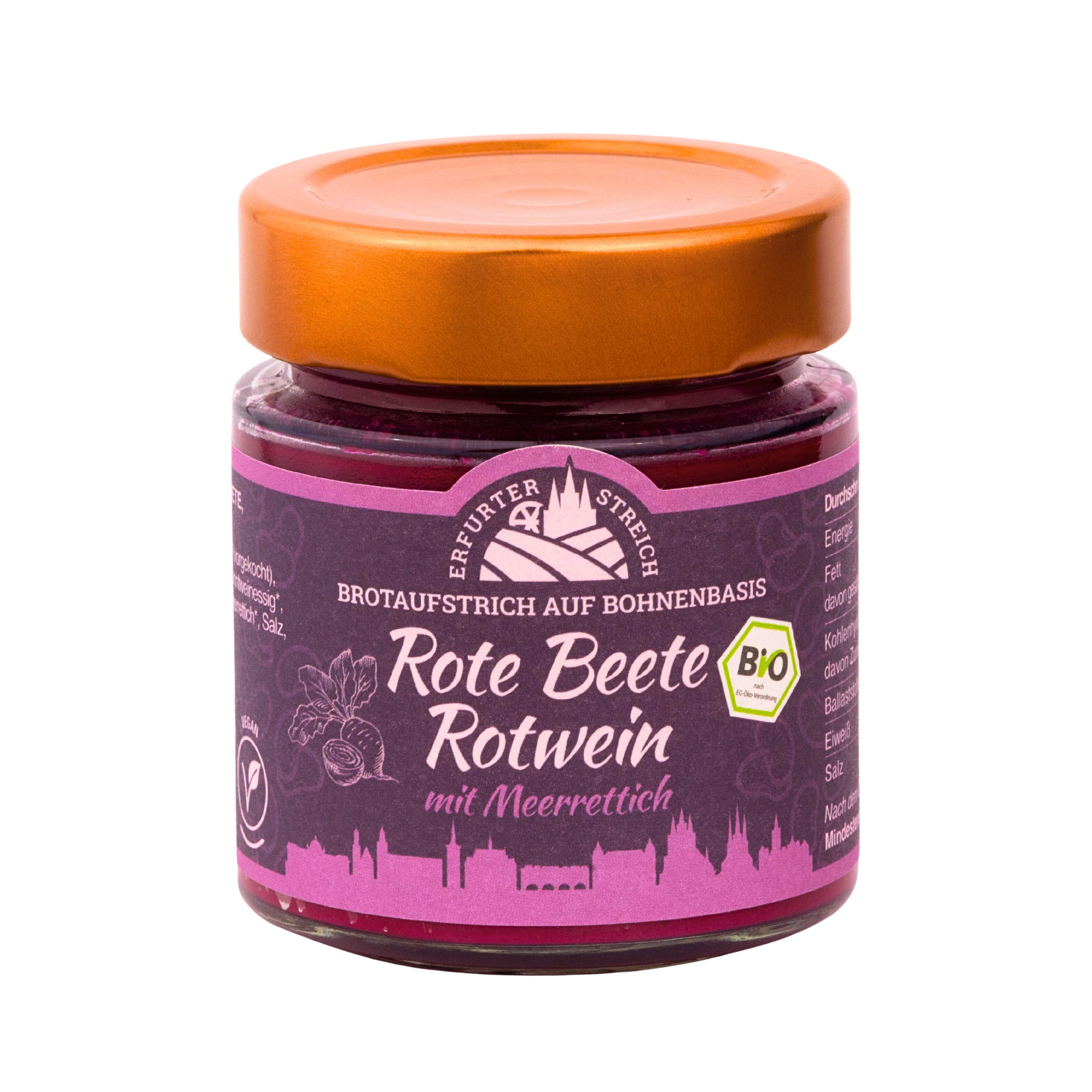 Erfurter Streich - Rote-Bete-Rotwein Brotaufstrich_140 g Glas