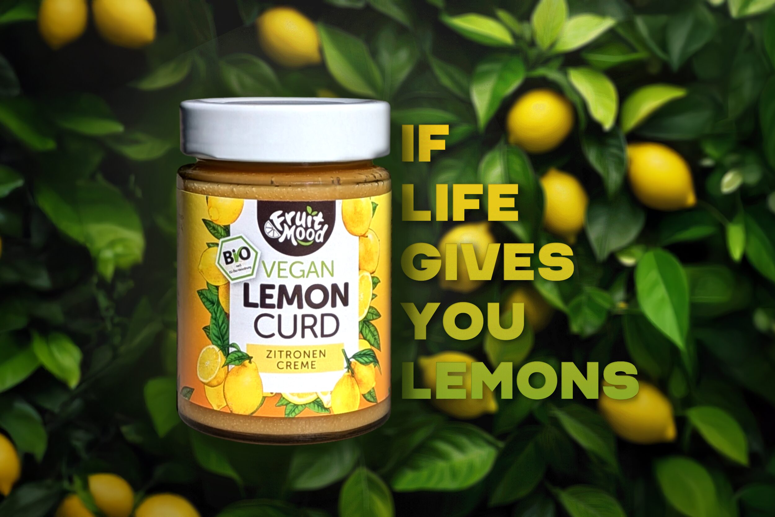 Bio Zitronenaufstrich Vegan Lemon Curd - Fruit Mood Bio Zitronenaufstrich Vegan Lemon Curd - Fruit Mood